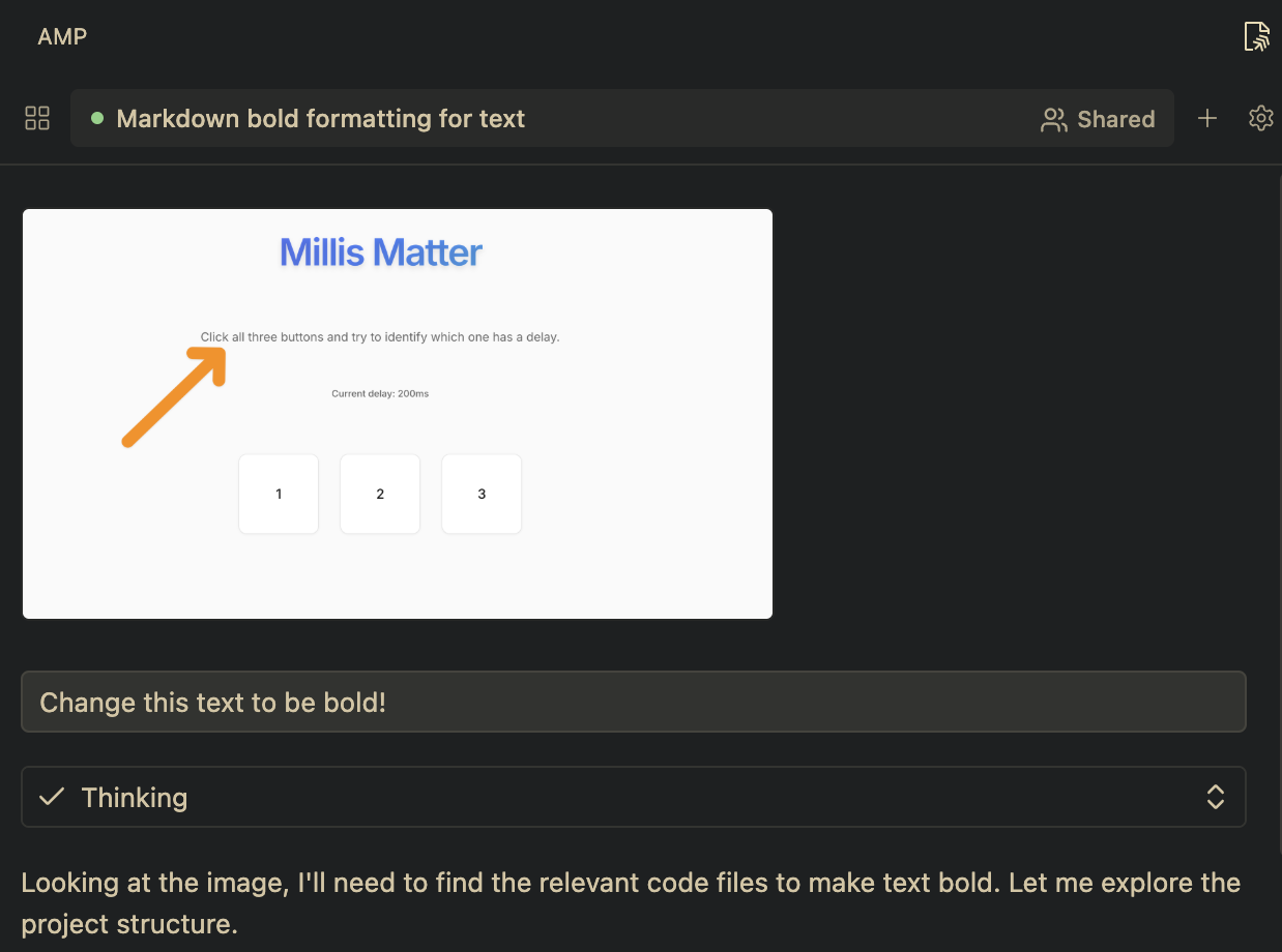 Screenshot of a conversation into which I pasted a screenshot
